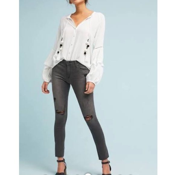 Adriano Goldschmied Skinny Destroyed Ankle Jeans - Picture 4 of 16